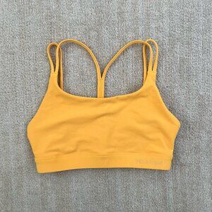 Peloton Cadent Strappy Y-Back Sports Bra S Yellow
